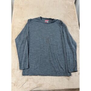 Karbon Merino Wool Base Layer Long Sleeve Shirt Men's Size XL Gray